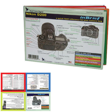 Blue Crane Inbrief Guide for Nikon D200 Digital Camera