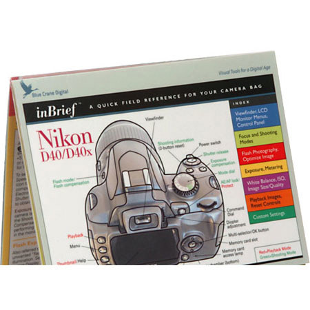 Blue Crane Inbrief Guide for Nikon D40 Digital Camera