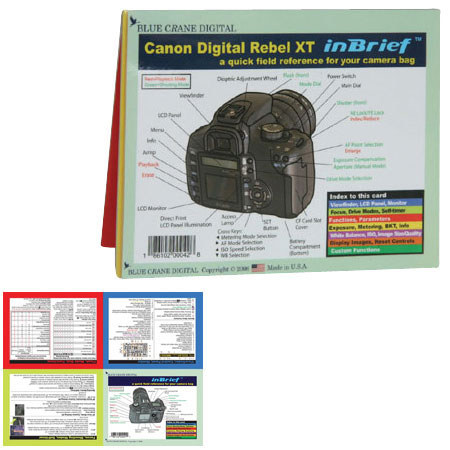 Blue Crane Inbrief Guide for Canon Rebel XT Camera