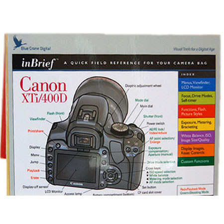Blue Crane Inbrief Guide for Canon Rebel XTi Camera