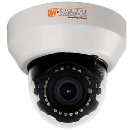 Digital Watchdog DWC-MD421TIR 2.1MP Indoor Day & Night IP Dome Camera, 2.8-12mm Auto Focus Lens, 1920x1080, 30fps, 70' Smart IR, H.264, MPEG4, MJPEG, PoE, OnVIF Compliant, Triple Codecs with Dual Stream
