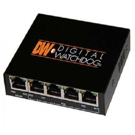 Digital Watchdog 4 Channel 10/100Mbps PoE Switch