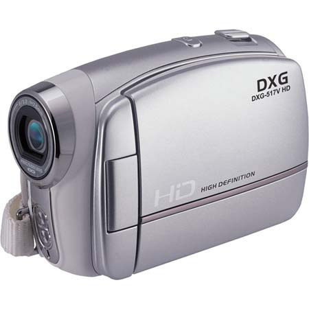 DXG USA DXG-517V HD 5MP Dig Video Cam, 3x Dig Zm,Silver