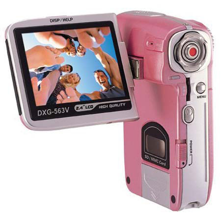 DXG USA DXG-563V 5.1MP Dig Video Camera, Metallic Pink