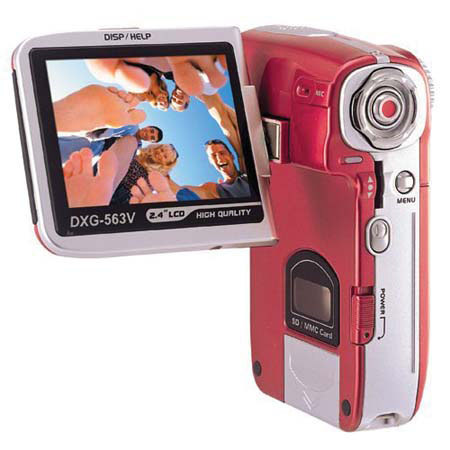 DXG USA DXG-563V 5.1 MP Dig Video Cam,4x Zm,Cardnal Red