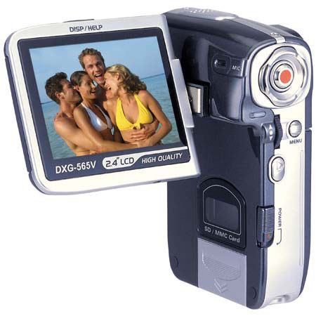 DXG USA DXG-565V High Definition 5.1 Megapixel Digital Video Camera with 4x Digital Zoom & 2.4" TFT Screen, Black