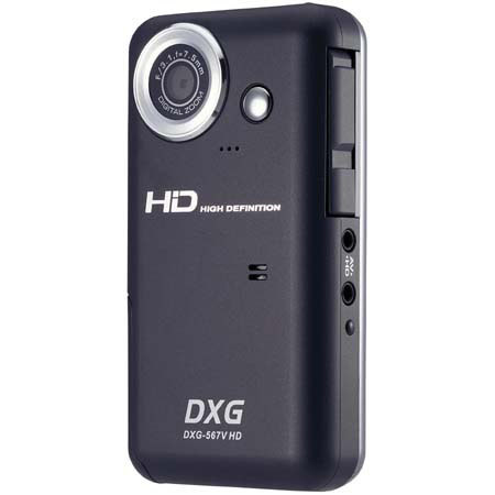 DXG USA DXG-567V HD 5MP Dig Video Cam,32 MB Int Mem,Blk