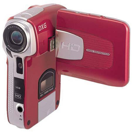 DXG USA DXG-579V HD 5.0MP Dig Video Camera,Cardinal Red