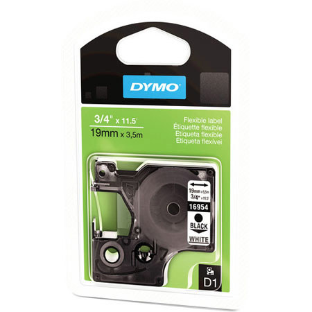 Dymo High Performance D1 19mm Tape, Black on White
