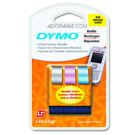 Dymo 1741827 1/2 inch 13 Feet 3 Pack Metallic Tape