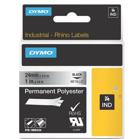 Dymo 1805434 Rhino 1" Metalized Permanent Labels