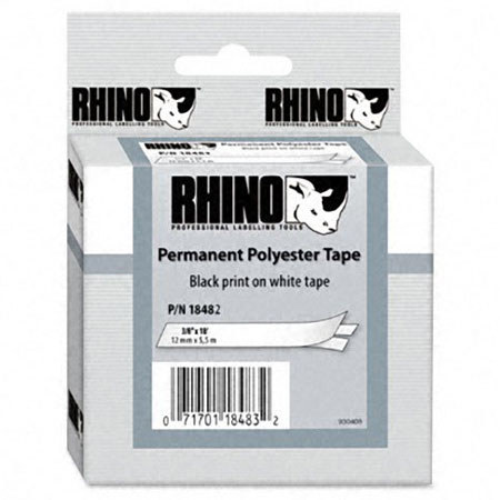 Dymo 18482 3/8 inch RhinoPRO Permanent Polyester Labels