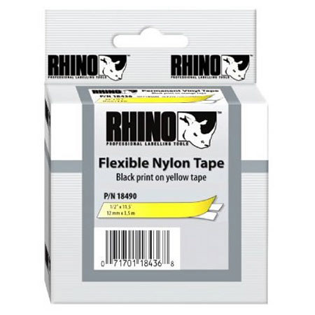 Dymo 18490 1/2in x 11.5ft Flexible Nylon Labels