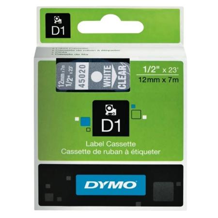 Dymo 0.5"x23' Standard D1 Tape for LabelManager Maker, 4 Pack, Black on White