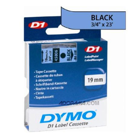 Dymo 45806 3/4in 23 Ft Blk on Blu Tape for LabelMANAGER