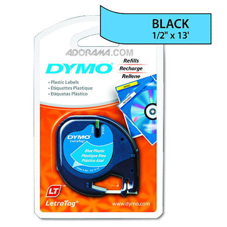 Dymo 91335 1/2 inch 13 Feet Blue Plastic Tape