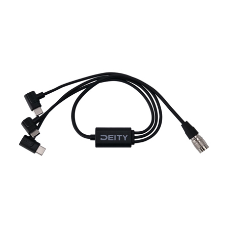 Deity Microphones SPD-HR3U 4-Pin Hirose to Triple USB-C Cable