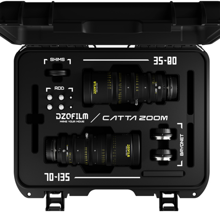 DZOFILM Catta 35-80mm and 75-135mm T2.9 Cine Lens Bundle for Sony E, Black
