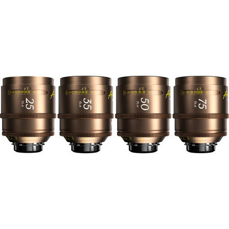 DZOFILM Arles Lustre Cine 4-Lens Kit with 25mm, 35mm, 50mm, 75mm T1.6 Lens