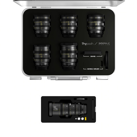 DZOFILM THYPOCH Simera-C 21mm, 28mm, 35mm, 50mm and 75mm T1.5 and Catta Zoom 70-135mm T2.9 Prime Cinema 6-Lens Kit for Sony E