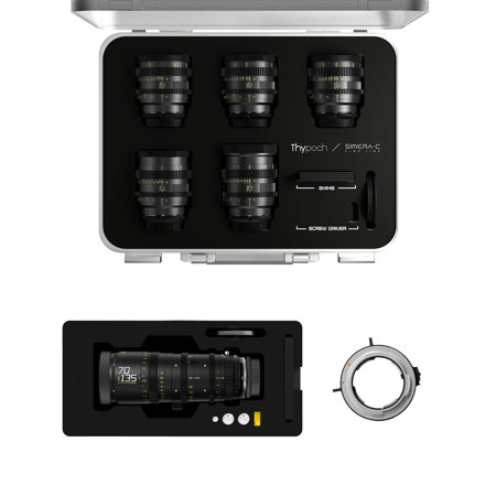 DZOFILM THYPOCH Simera-C 21mm, 28mm, 35mm, 50mm and 75mm T1.5 and Catta Zoom 70-135mm T2.9 Prime Cinema 6-Lens Kit for Leica M/Canon RF