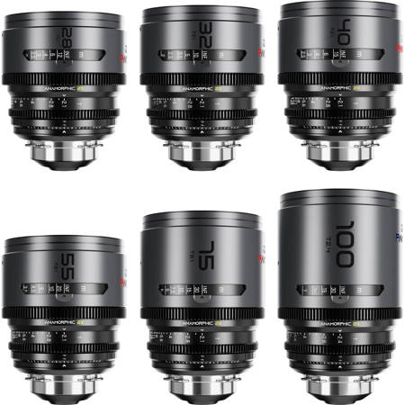 DZOFILM PAVO 28/32/40/55/75mm T2.1 & 100mm T2.4 2x Anamorphic Prime Lens,Neutral