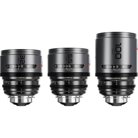 DZOFILM PAVO 32/55mm T2.1,100mm T2.4 2x Anamorphic Prime Lens for PL/EF, Neutral