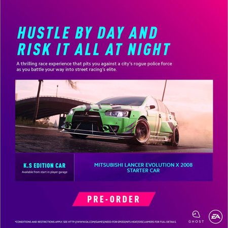Electronic Arts Need for Speed: Heat Standard Edition for Playstation 4