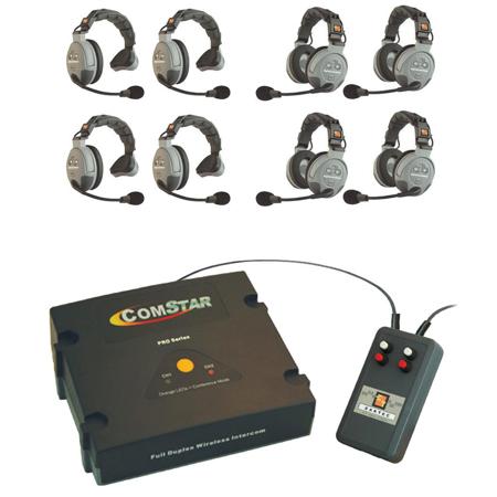 Eartec CSXTPLUS-8 XT Plus Com-Center with Interface Module & 8 Comstar Headsets