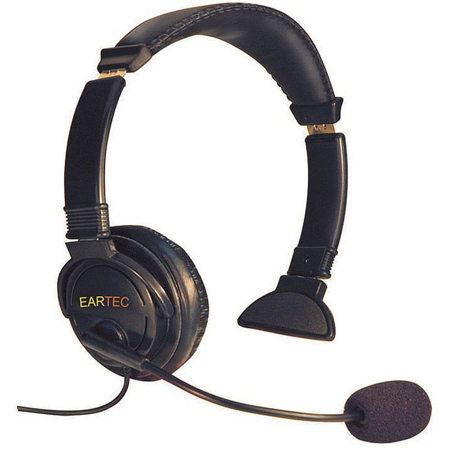 Eartec Lazer Single-Ear Headset with 4-Pin XLR-F for Digicom Wireless Intercom