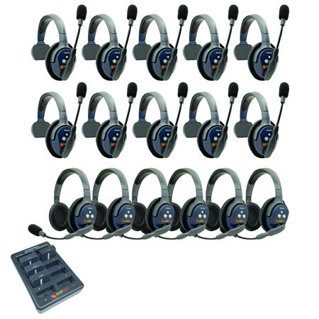 Eartec UltraLITE Pro16 Wireless Intercom System w/10x 1-Ear,6x Dual-Ear Headsets