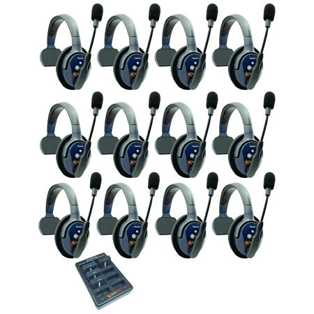 Eartec UltraLITE Pro16 ETP12S 2.4GHz Wireless Intercom System,12x 1-Ear Headsets
