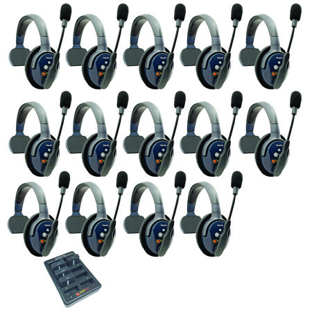 Eartec UltraLITE Pro16 ETP14S 2.4GHz Wireless Intercom System,14x 1-Ear Headsets
