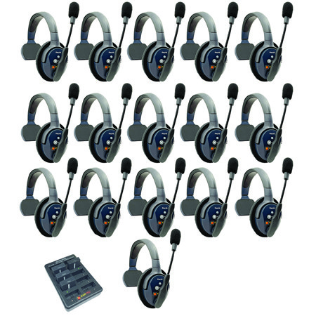 Eartec UltraLITE Pro16 ETP16S 2.4GHz Wireless Intercom System,16x 1-Ear Headsets
