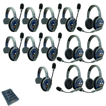 Eartec UltraLITE Pro16 Wireless Intercom System w/8x 1-Ear, 5x Dual-Ear Headsets