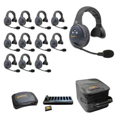 Eartec EVADE EVX12S-CM 2-Ch Wireless Intercom System w/12x Single-Ear Headsets