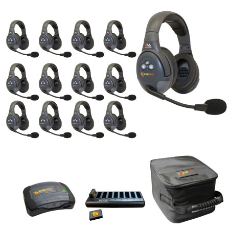 Eartec EVADE EVX13D-CM 2-Ch Wireless Intercom System with 13x Dual-Ear Headsets
