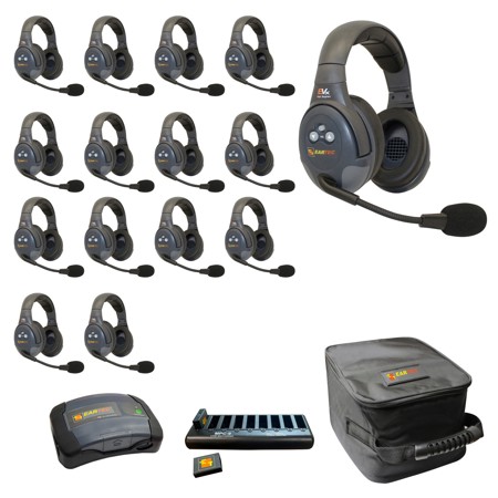 Eartec EVADE EVX15D-CM 2-Ch Wireless Intercom System with 15x Dual-Ear Headsets