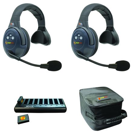 Eartec EVADE EVX2S Full Duplex Wireless Intercom System w/2x Single-Ear Headsets