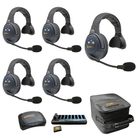 Eartec EVADE EVX5S-CM 2-Ch Wireless Intercom System with 5x Single-Ear Headsets