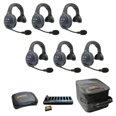Eartec EVADE EVX6S-CM 2-Ch Wireless Intercom System with 6x Single-Ear Headsets
