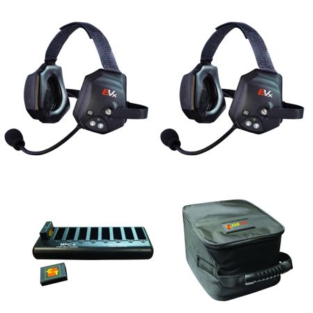 Eartec EVADE XTreme EVXT2 Duplex Wireless Intercom System w/2x Dual-Ear Headsets