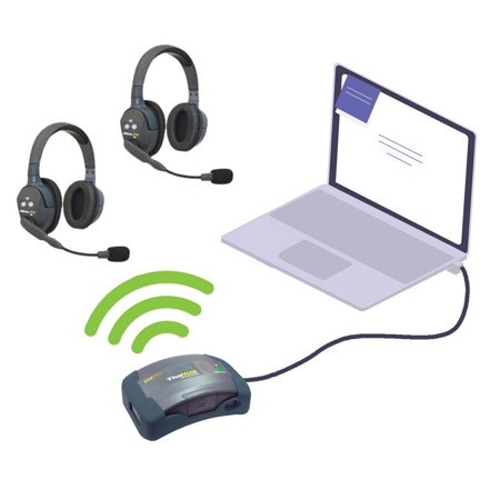 Eartec HUB Global Connect 2P Wireless Intercom, 2x UltraPAK & 2x Monarch Plug-in