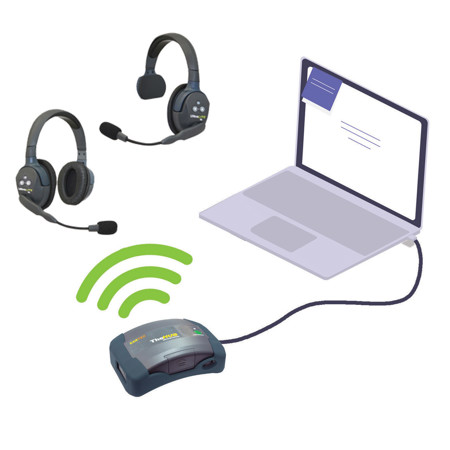 Eartec HUB Global Connect 4P Long Range Wireless Intercom w/4x UltraLite Double