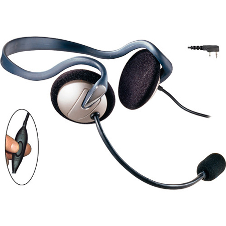 Eartec Monarch Inline PTT Headset with Mic and 2-Pin Kenwood for PTT Radios