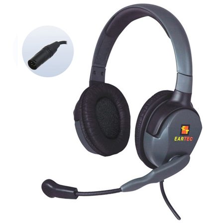 Eartec Max4G Midweight Double-Ear Headset with 4-Pin XLR Male Connector