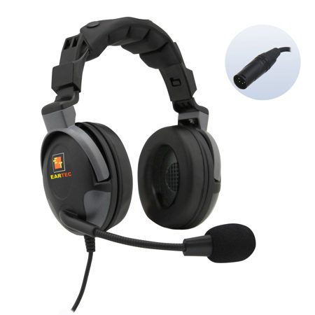 Eartec ProLine Double-Ear Noise Cancelling Headset with 4-Pin XLR Male Connector