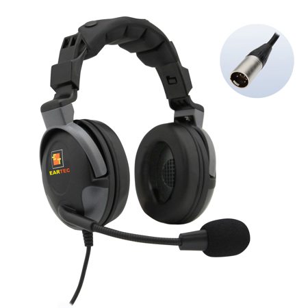 Eartec ProLine Double-Ear Noise Cancelling Headset with 5-Pin XLR Male Connector