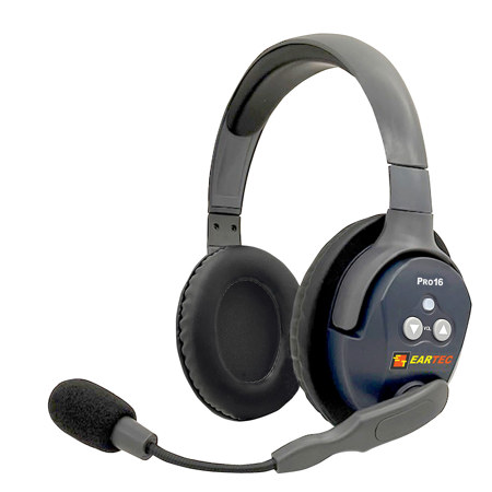 Eartec UltraLITE Pro16DM Full Duplex Wireless Intercom Dual-Ear Main Headset