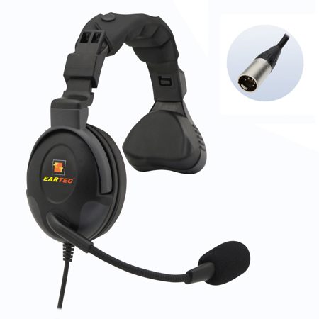 Eartec ProLine Single-Ear Headset with 5-Pin XLR Male Connector